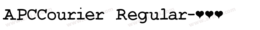 APCCourier Regular字体转换